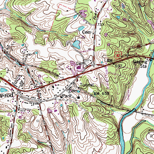 Topographic Map of Eastwood Christian Church, KY