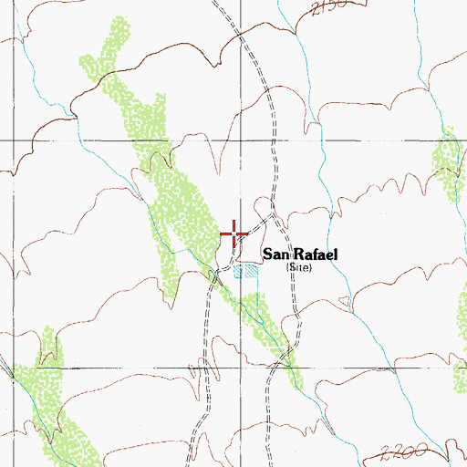 Topographic Map of San Rafael, AZ