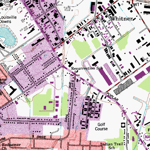 Topographic Map of First Free Will Baptist Church, KY