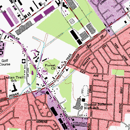 Topographic Map of Forest Tabernacle Baptist Church, KY