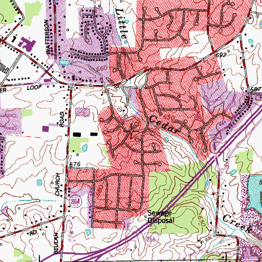 Topographic Map of Fountain of Life Church, KY