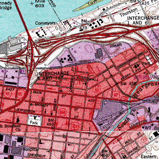 Topographic Map of Franklin Street Baptist Church, KY