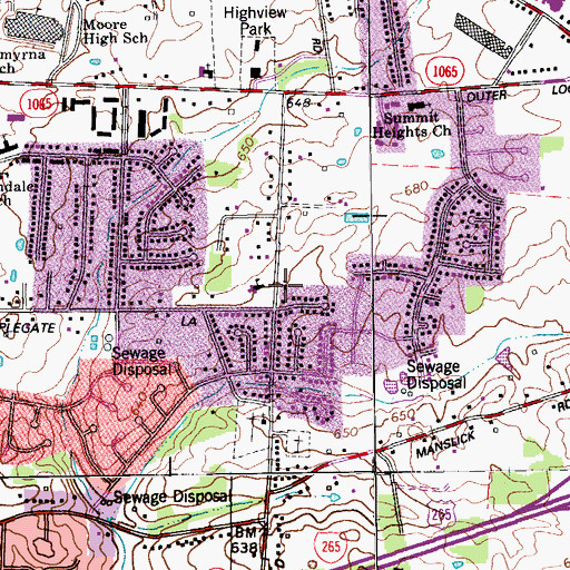 Topographic Map of Good Shepherd Church, KY