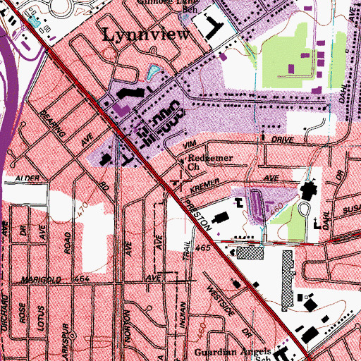 Topographic Map of Gospel of Jesus Christ Church, KY