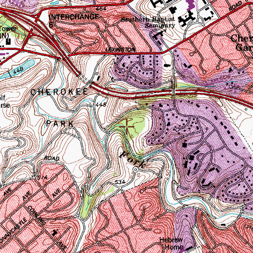 Topographic Map of Grace Hope Presbyterian Church, KY