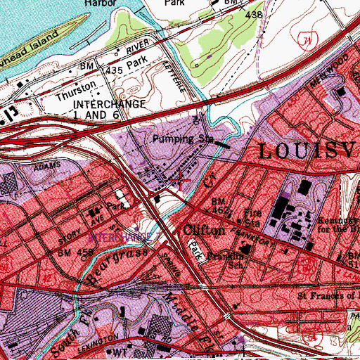 Topographic Map of Grace Immanuel United Church of Christ, KY