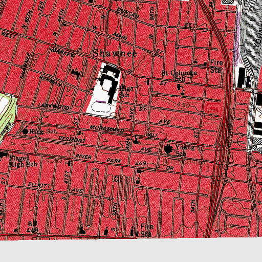 Topographic Map of Greater Christs Refuge Church, KY