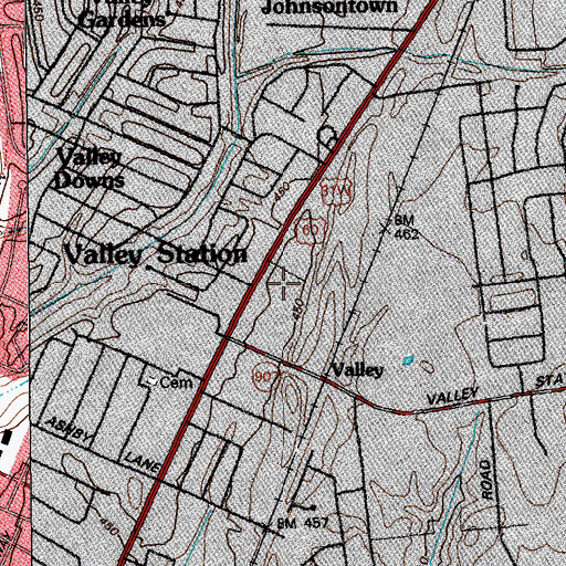 Topographic Map of Heritage Baptist Church, KY