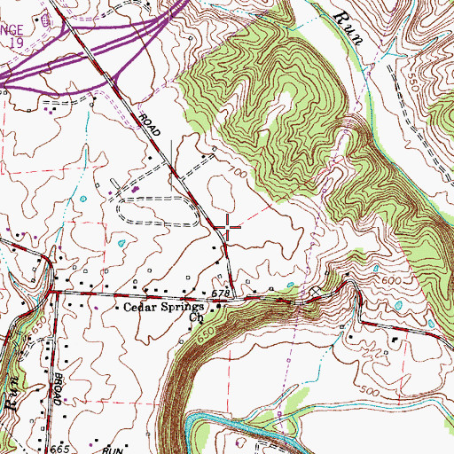 Topographic Map of Highland Park First Baptist Church, KY