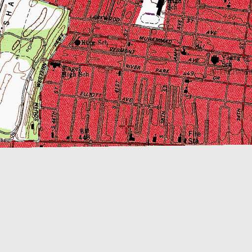 Topographic Map of House of Praise Church, KY