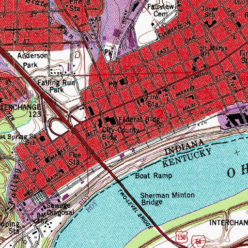 Topographic Map of Scribner House, IN