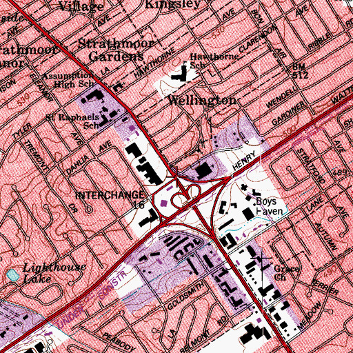 Topographic Map of Sullivan College Library, KY