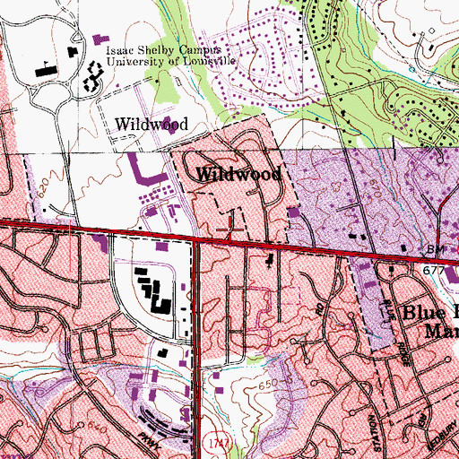 Topographic Map of Amazing Grace Bible Church, KY
