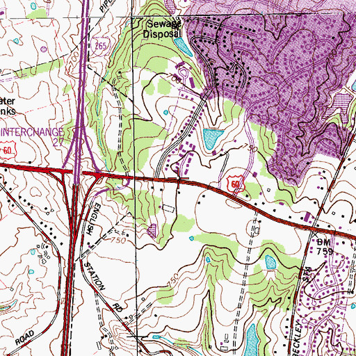 Topographic Map of Ascension Lutheran Church, KY