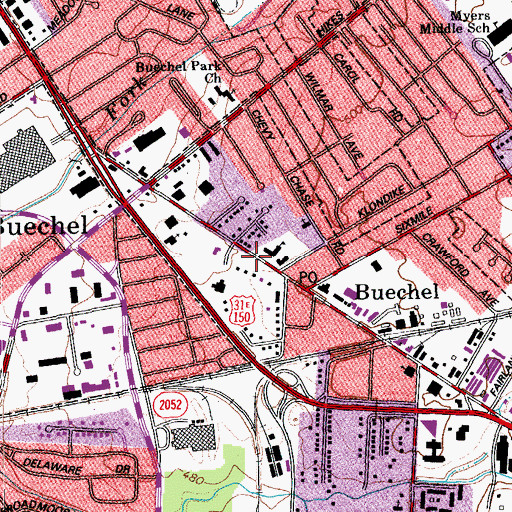 Topographic Map of Bahai Center, KY