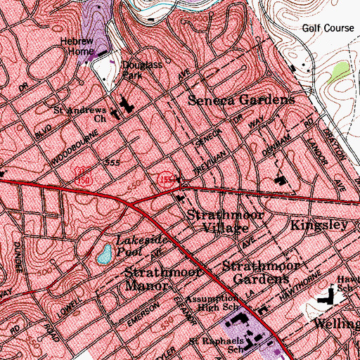 Topographic Map of Bethany Baptist Church, KY