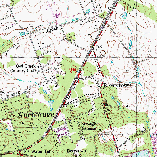 Topographic Map of Bethel Baptist Church, KY