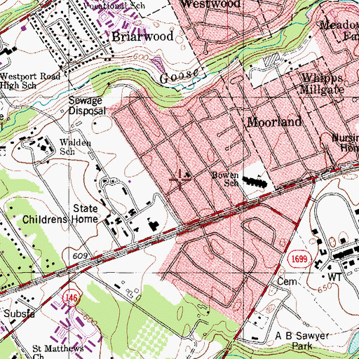 Topographic Map of Beulah Land Bible Baptist Church, KY