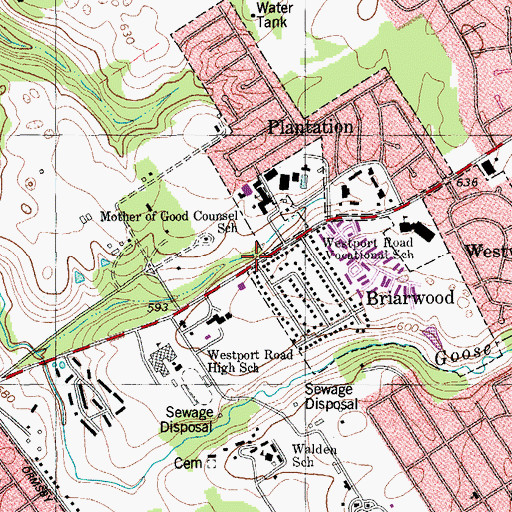 Topographic Map of Mother of Good Counsel Parrish Center, KY