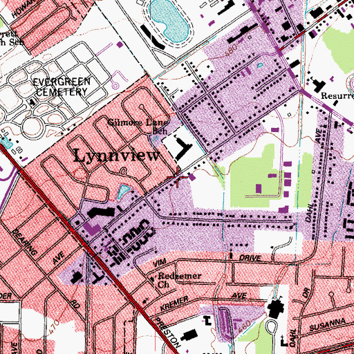 Topographic Map of New Covenant Church of God, KY