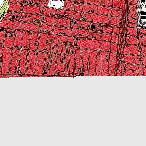 Topographic Map of New Jerusalem Apostolic Church, KY