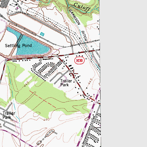 Topographic Map of New Restoration Church of God, KY