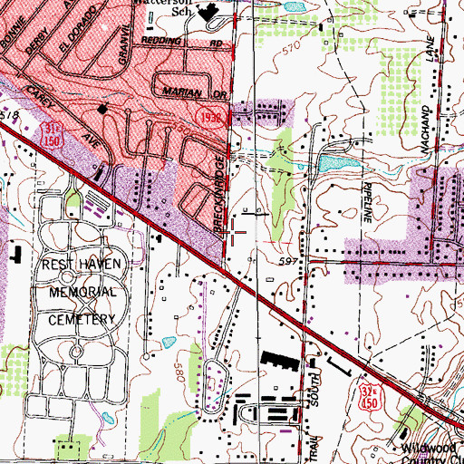 Topographic Map of Ninth and O Baptist Church, KY