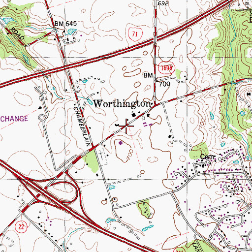 Topographic Map of Northeast Christian Church, KY