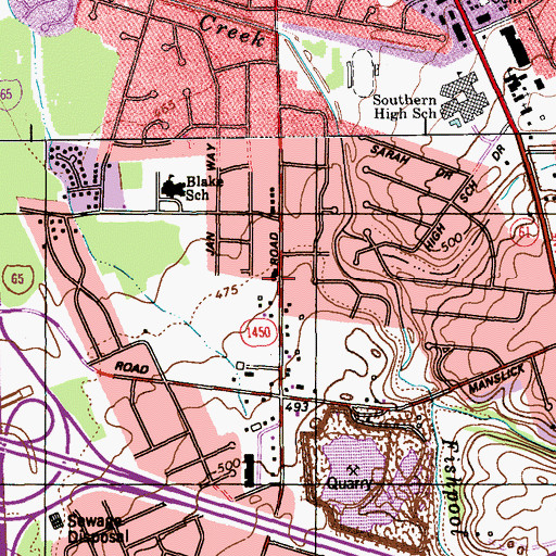 Topographic Map of Okolona Church of the Nazarene, KY