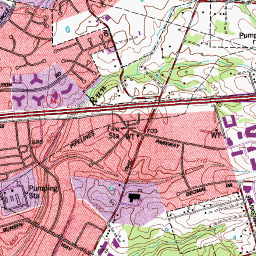 Topographic Map of The River Community Church, KY