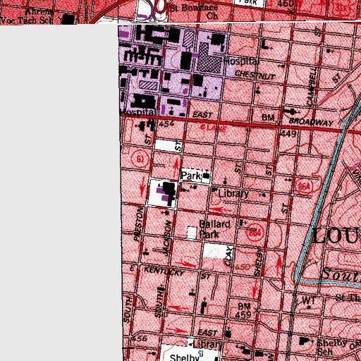 Topographic Map of Trinity African Methodist Episcopal Church, KY