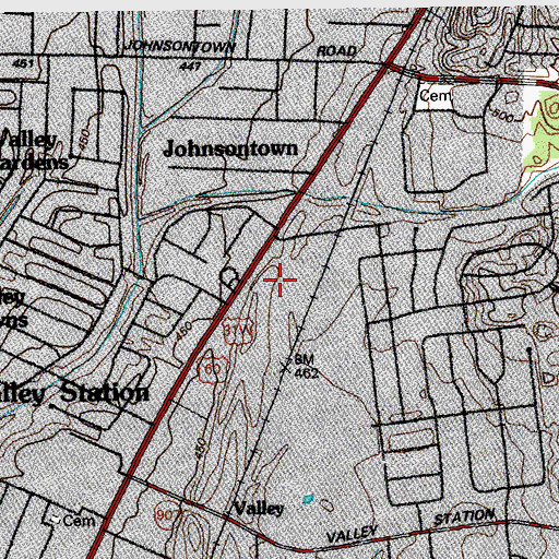 Topographic Map of Valley Christian Church, KY