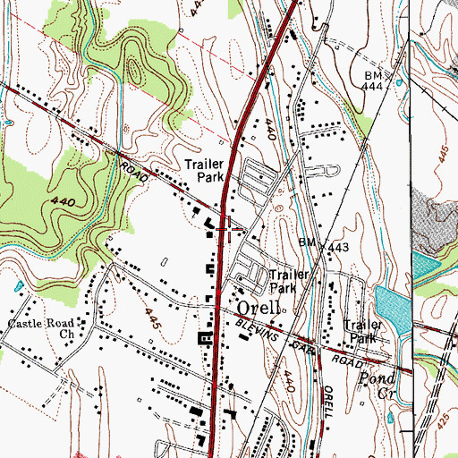 Topographic Map of Valley Church of the Nazarene, KY