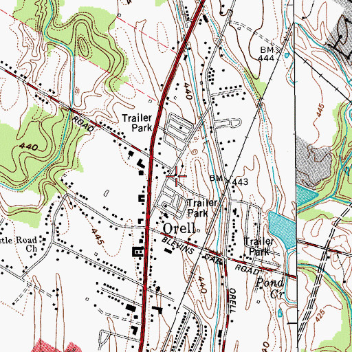 Topographic Map of Valley Station Church of God, KY