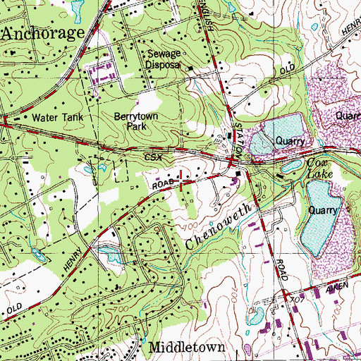 Topographic Map of Victory Worship Center, KY