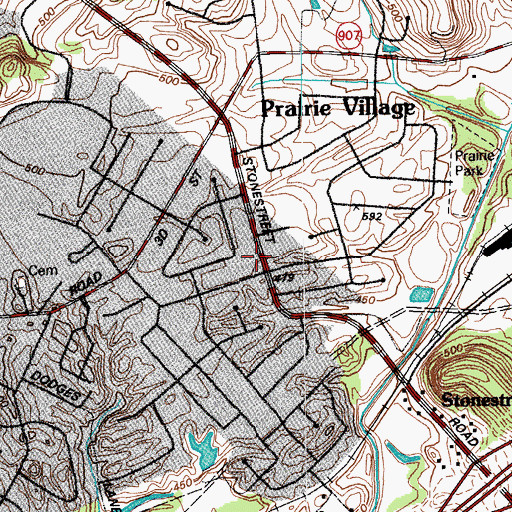 Topographic Map of Virginia Avenue United Methodist Church, KY