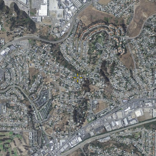 Aerial/Satellite Image of Mission Mountain, CA