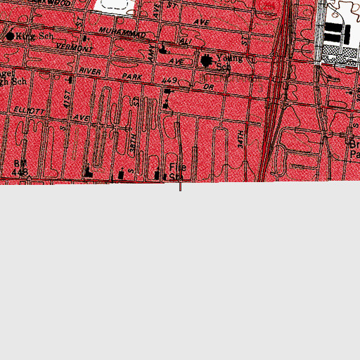 Topographic Map of West Broadway United Methodist Church, KY