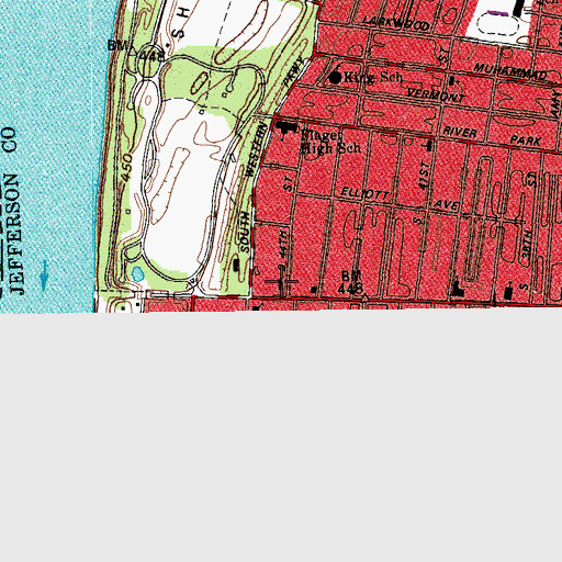 Topographic Map of West End Church of Christ, KY