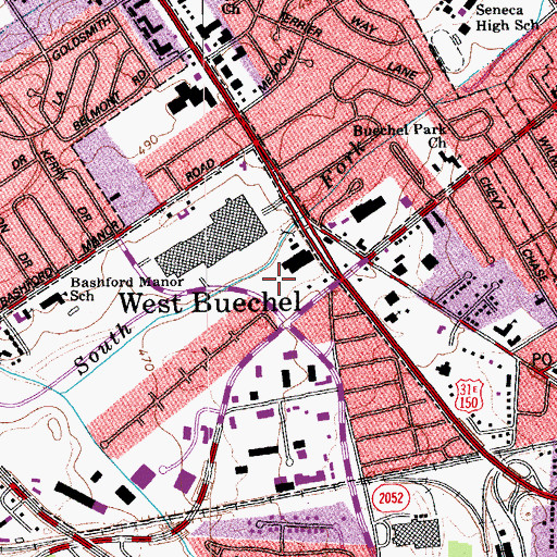 Topographic Map of Haller-Hazlett and Adams Jewish Hospital, KY