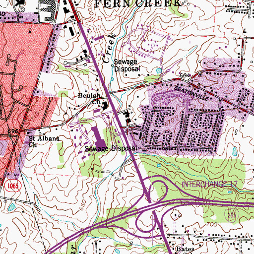 Topographic Map of Norton Immediate Care Center, KY