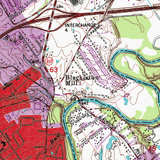 Topographic Map of Southern Indiana Rehab Hospital, IN