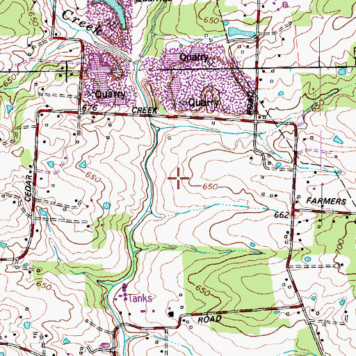 Topographic Map of Cedar Creek Wastewater Treatment Plant, KY