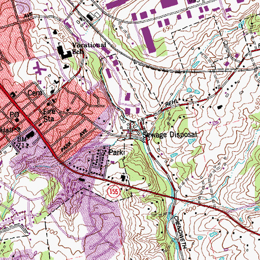 Topographic Map of Jeffersontown Wastewater Treatment Plant, KY