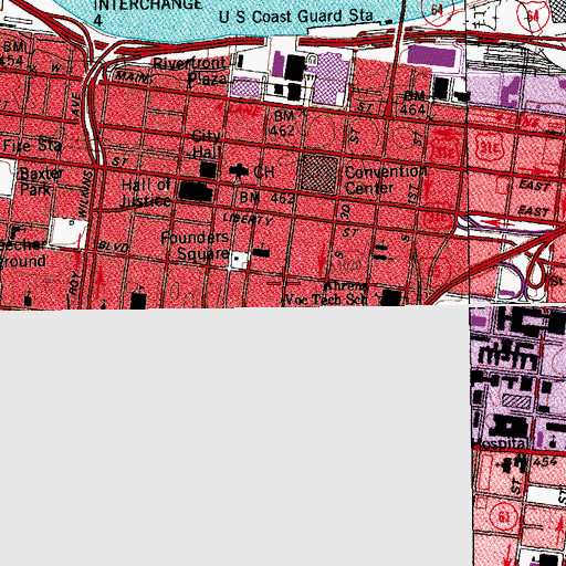 Topographic Map of Starks Court Shopping Center, KY