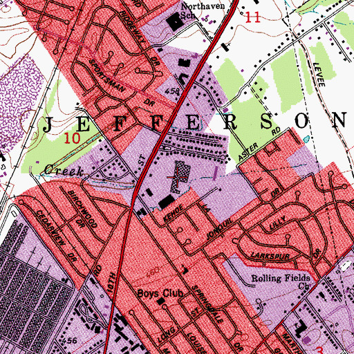 Topographic Map of Trader Baker Mall, IN