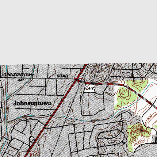 Topographic Map of Westland Mall Shopping Center, KY
