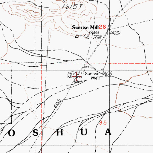 Topographic Map of Mission Well, CA