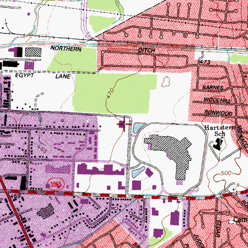 Topographic Map of Okolona Post Office, KY
