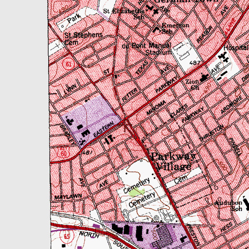 Topographic Map of Shelby Post Office, KY